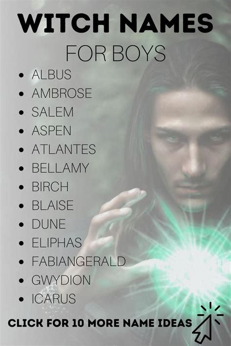 Male Witch Names for Harnessing the Power of the Universe